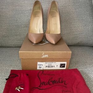 Christian Louboutin Nude Patent Pigalle 120 Heels